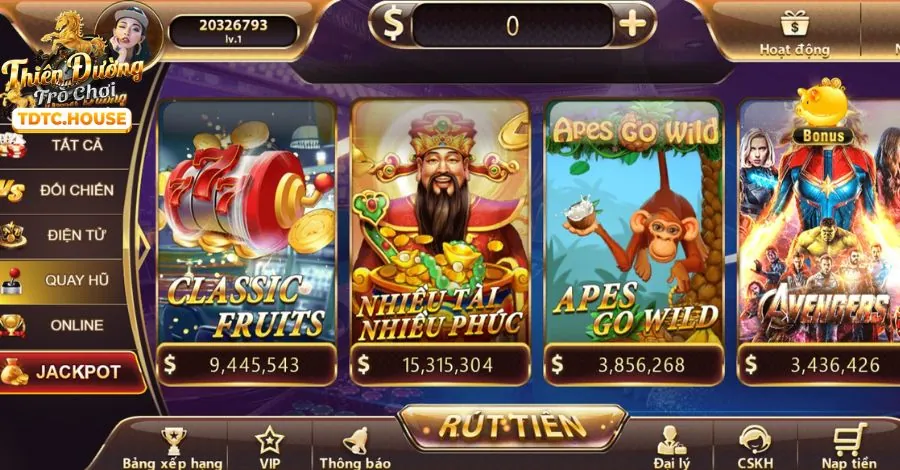 Giao diện trò chơi video slot hiện đại với đồ họa 3D và nhiều tính năng thưởng